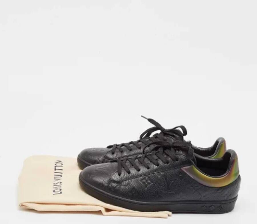 Louis Vuitton Vintage Pre-owned Leather sneakers Black Dames