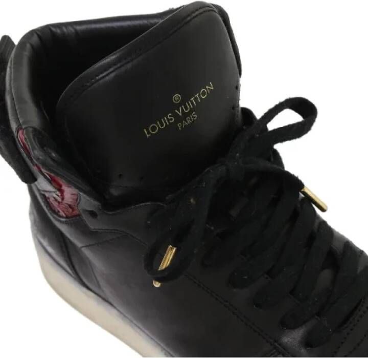 Louis Vuitton Vintage Pre-owned Leather sneakers Black Dames