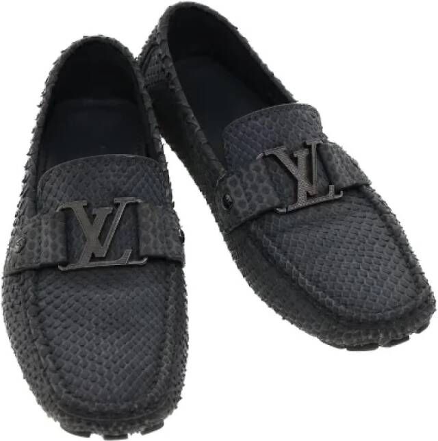 Louis Vuitton Vintage Pre-owned Leather sneakers Black Dames