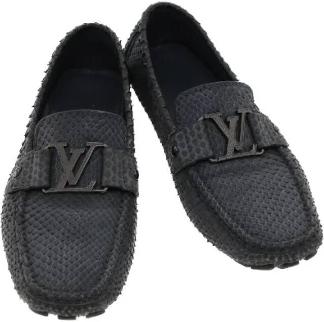 Louis Vuitton Vintage Pre-owned Leather sneakers Black Dames