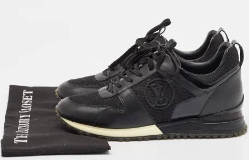 Louis Vuitton Vintage Pre-owned Leather sneakers Black Dames