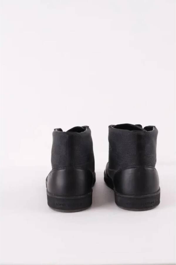 Louis Vuitton Vintage Pre-owned Leather sneakers Black Dames