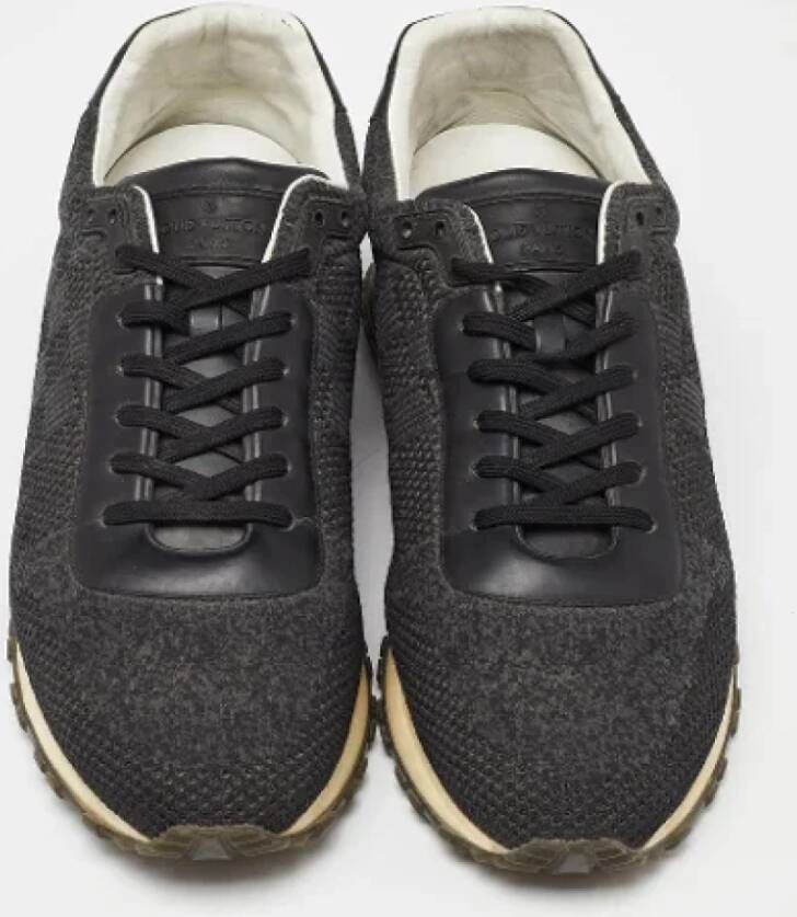Louis Vuitton Vintage Pre-owned Leather sneakers Black Heren