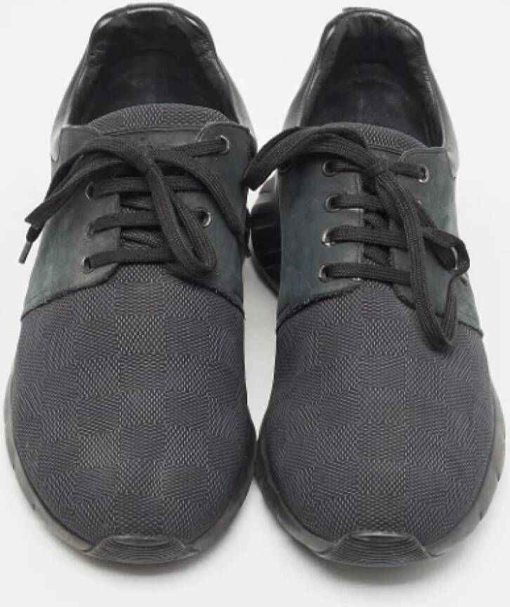 Louis Vuitton Vintage Pre-owned Leather sneakers Black Heren