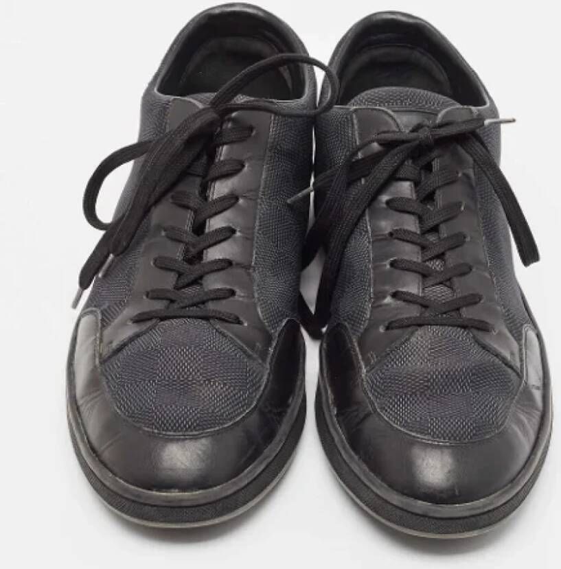 Louis Vuitton Vintage Pre-owned Leather sneakers Black Heren