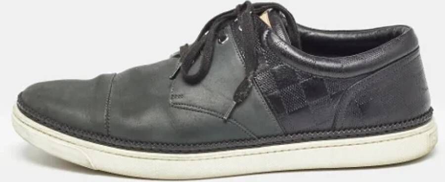 Louis Vuitton Vintage Pre-owned Leather sneakers Black Heren