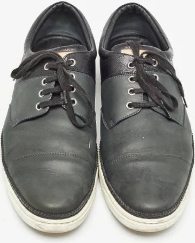 Louis Vuitton Vintage Pre-owned Leather sneakers Black Heren