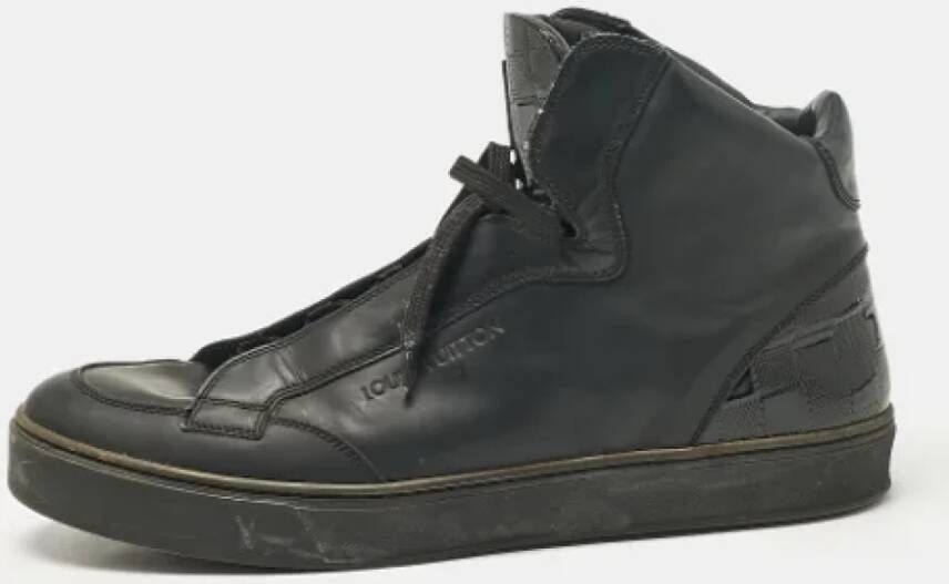 Louis Vuitton Vintage Pre-owned Leather sneakers Black Heren