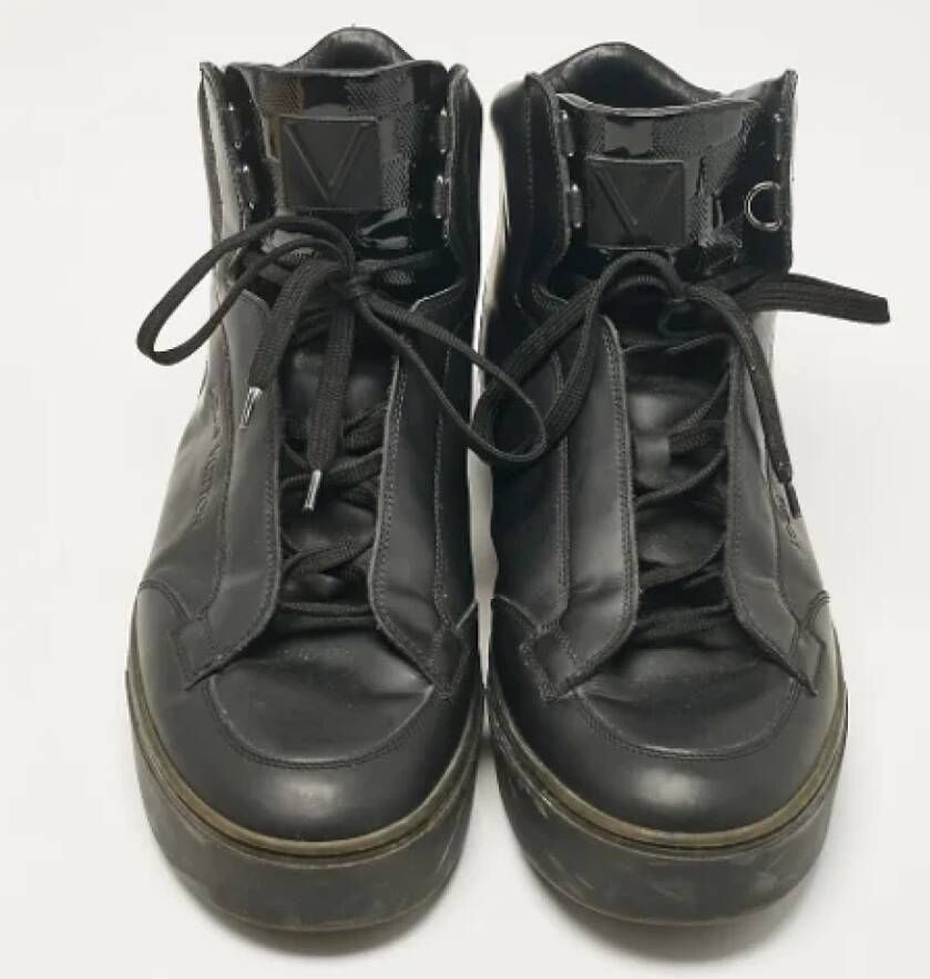 Louis Vuitton Vintage Pre-owned Leather sneakers Black Heren