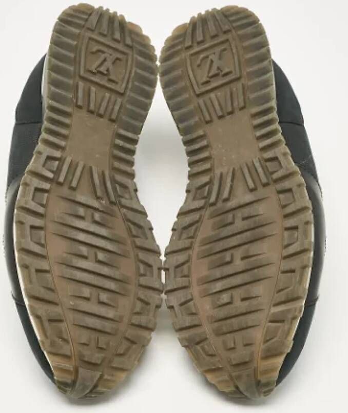 Louis Vuitton Vintage Pre-owned Leather sneakers Black Heren
