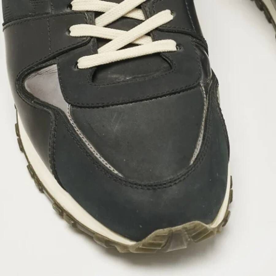 Louis Vuitton Vintage Pre-owned Leather sneakers Black Heren