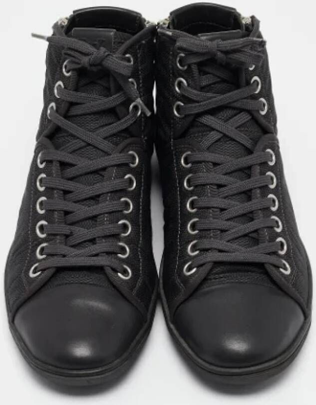 Louis Vuitton Vintage Pre-owned Leather sneakers Black Heren