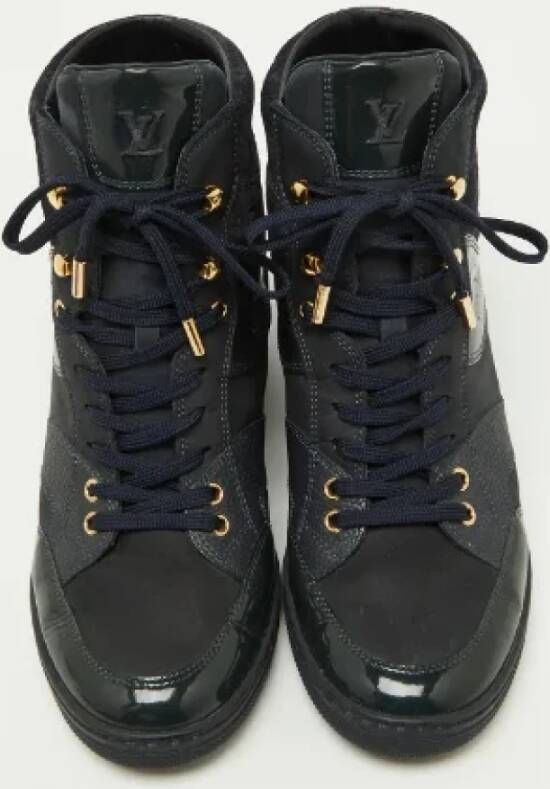 Louis Vuitton Vintage Pre-owned Leather sneakers Blue Dames