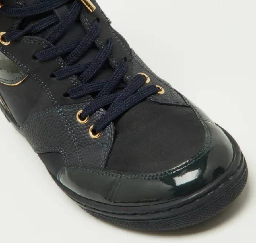Louis Vuitton Vintage Pre-owned Leather sneakers Blue Dames