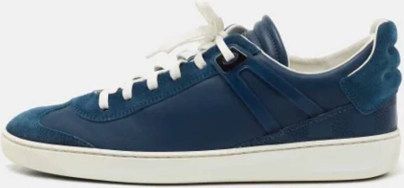 Louis Vuitton Vintage Pre-owned Leather sneakers Blue Dames