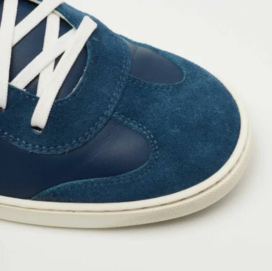 Louis Vuitton Vintage Pre-owned Leather sneakers Blue Dames