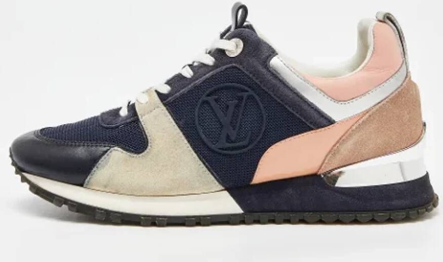 Louis Vuitton Vintage Pre-owned Leather sneakers Blue Dames