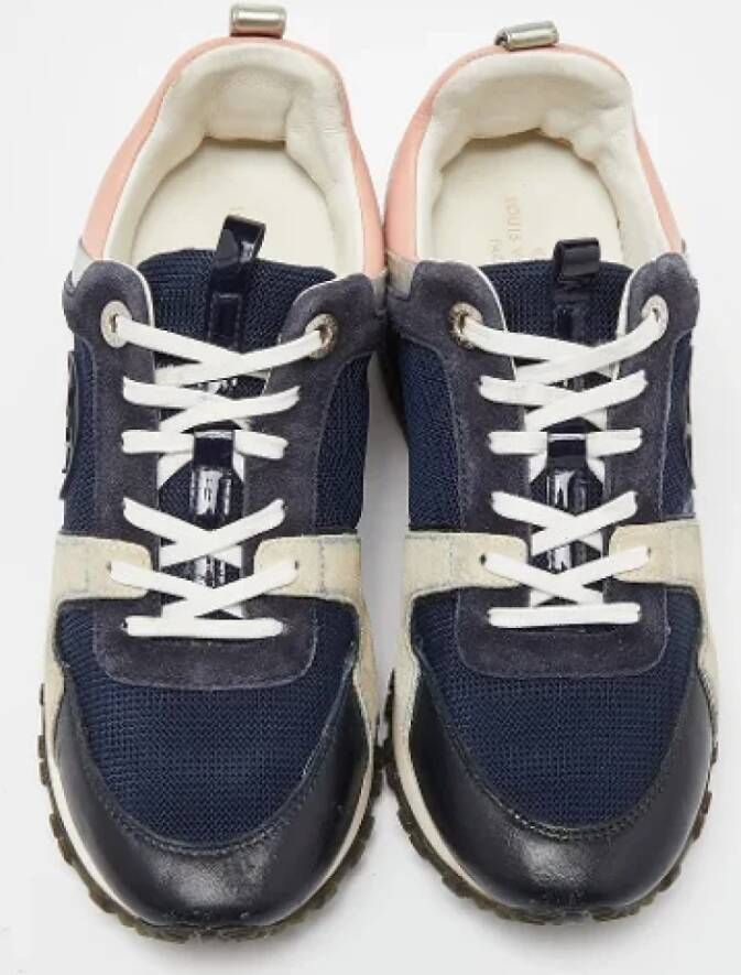 Louis Vuitton Vintage Pre-owned Leather sneakers Blue Dames