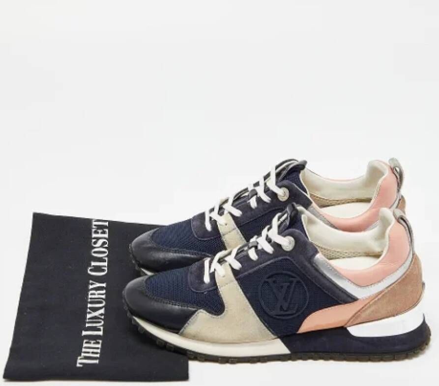 Louis Vuitton Vintage Pre-owned Leather sneakers Blue Dames