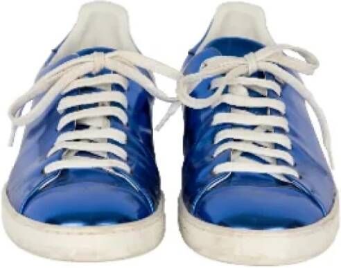Louis Vuitton Vintage Pre-owned Leather sneakers Blue Dames