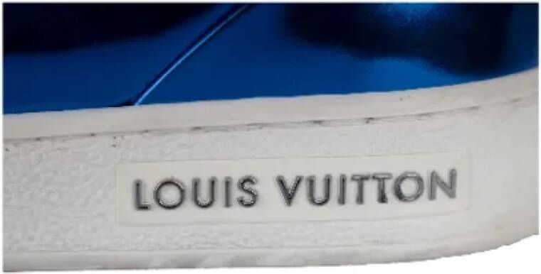 Louis Vuitton Vintage Pre-owned Leather sneakers Blue Dames