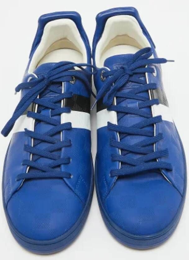 Louis Vuitton Vintage Pre-owned Leather sneakers Blue Heren