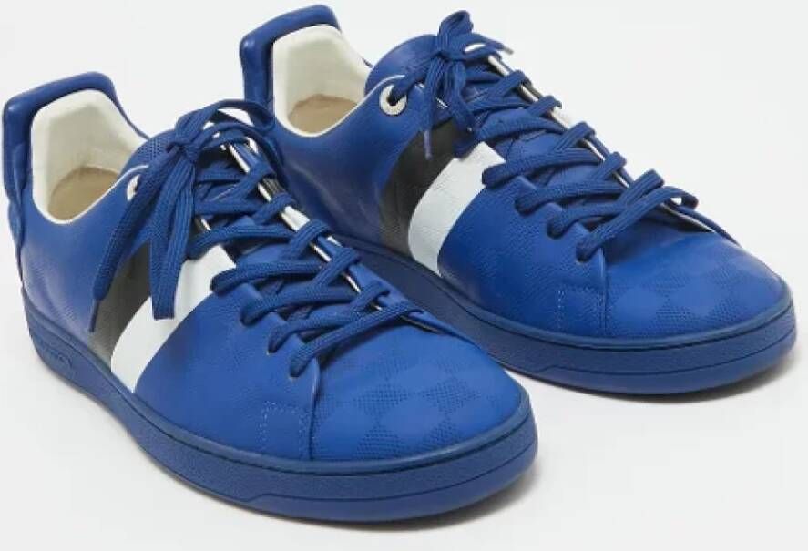 Louis Vuitton Vintage Pre-owned Leather sneakers Blue Heren