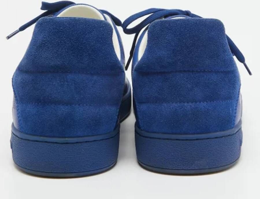 Louis Vuitton Vintage Pre-owned Leather sneakers Blue Heren