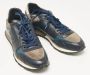 Louis Vuitton Vintage Pre-owned Leather sneakers Blue Heren - Thumbnail 2