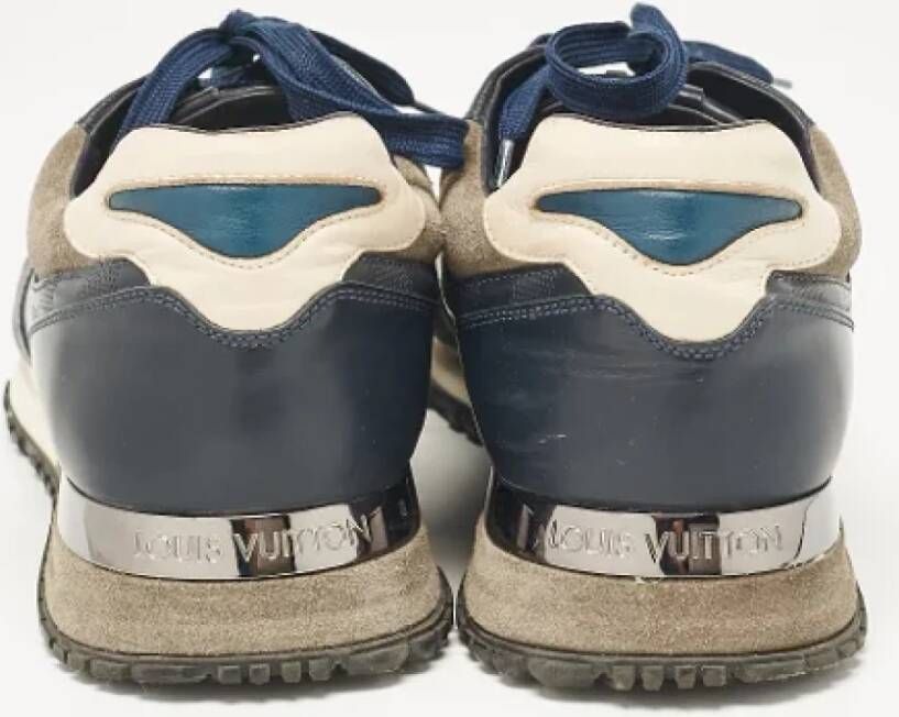 Louis Vuitton Vintage Pre-owned Leather sneakers Blue Heren