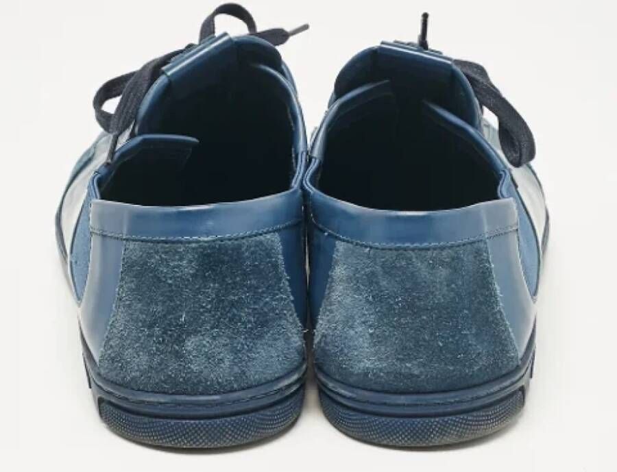 Louis Vuitton Vintage Pre-owned Leather sneakers Blue Heren