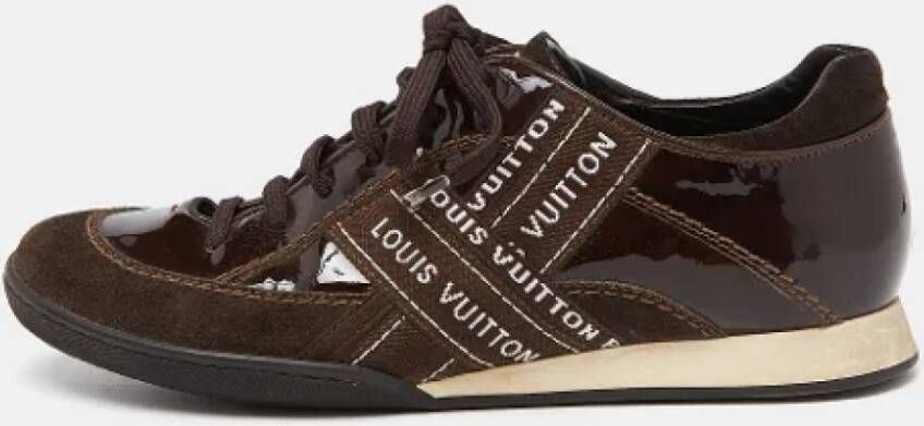 Louis Vuitton Vintage Pre-owned Leather sneakers Brown Dames