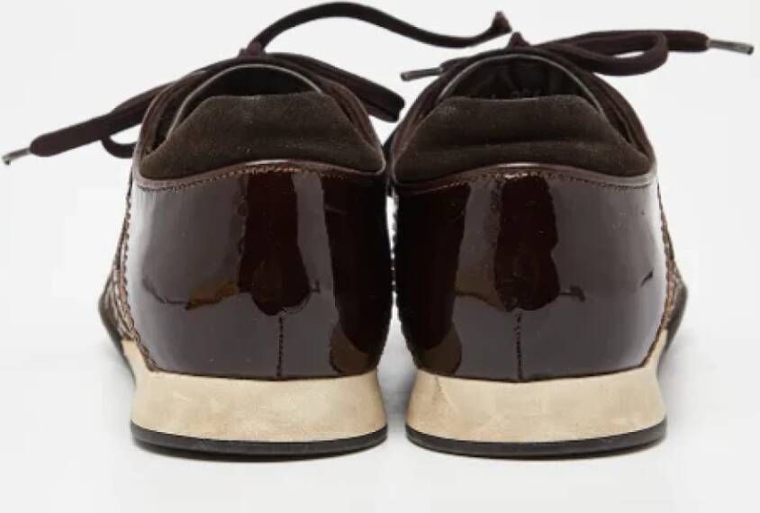 Louis Vuitton Vintage Pre-owned Leather sneakers Brown Dames