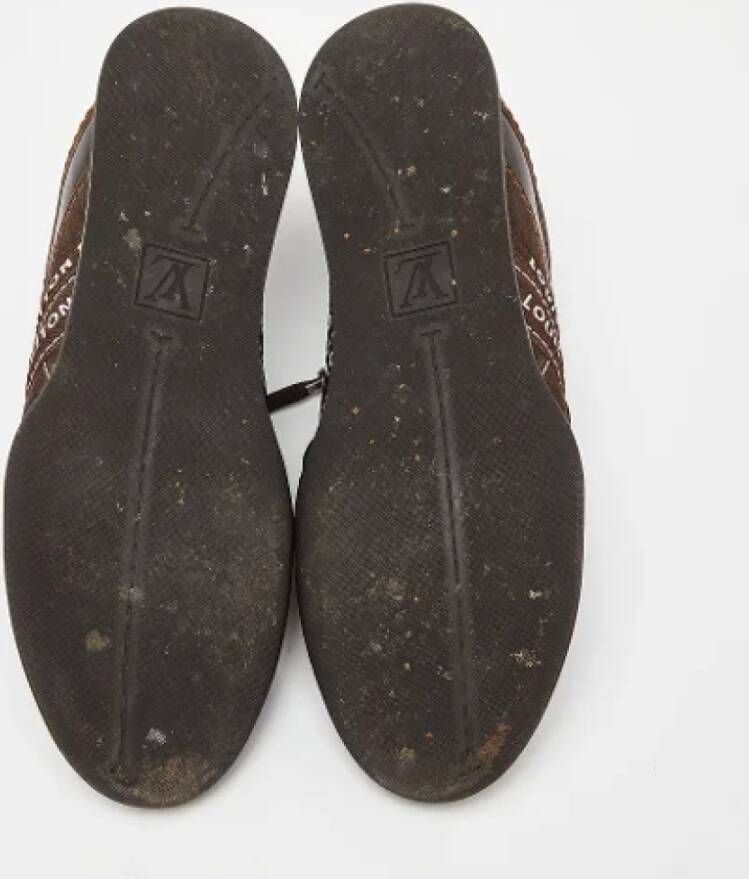 Louis Vuitton Vintage Pre-owned Leather sneakers Brown Dames