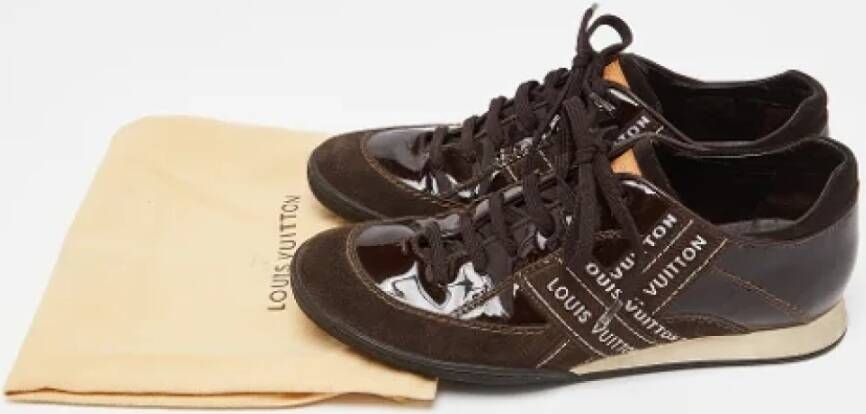 Louis Vuitton Vintage Pre-owned Leather sneakers Brown Dames