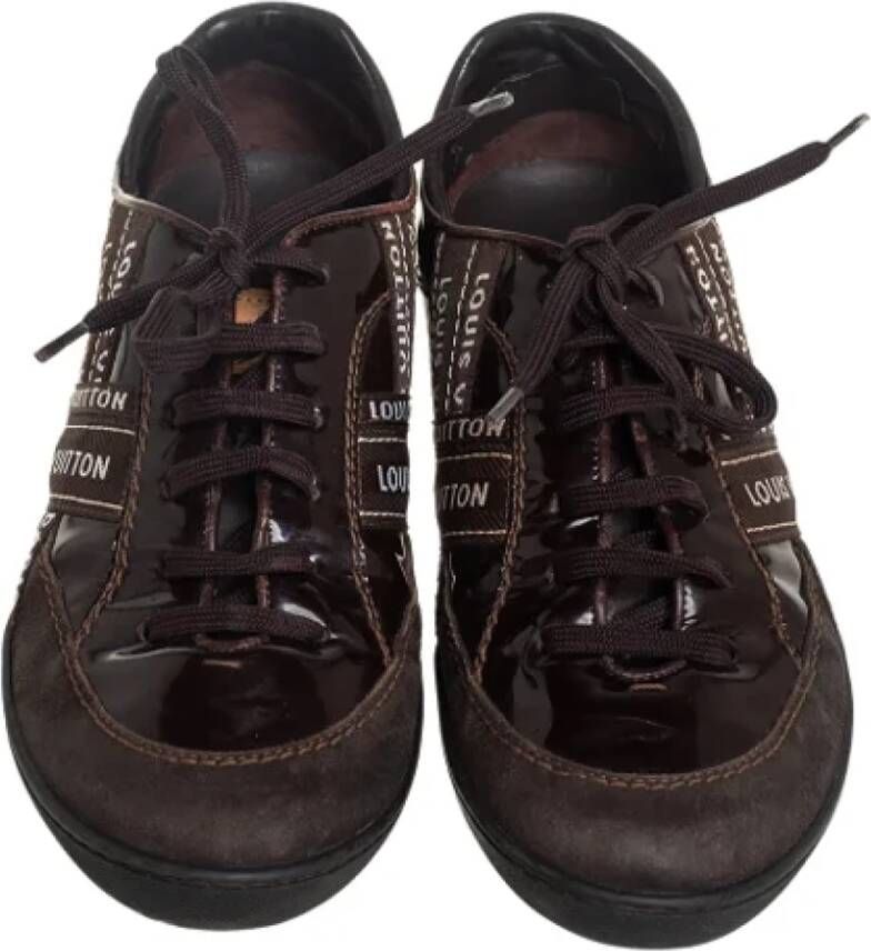 Louis Vuitton Vintage Pre-owned Leather sneakers Brown Dames