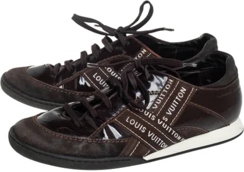 Louis Vuitton Vintage Pre-owned Leather sneakers Brown Dames