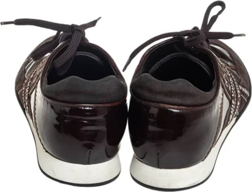 Louis Vuitton Vintage Pre-owned Leather sneakers Brown Dames