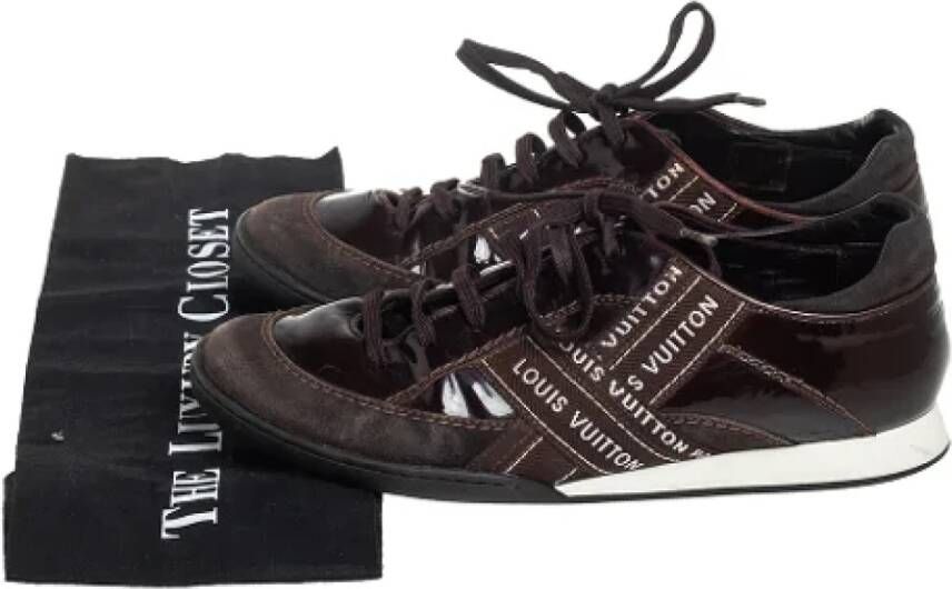 Louis Vuitton Vintage Pre-owned Leather sneakers Brown Dames