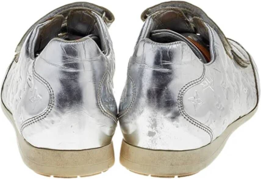 Louis Vuitton Vintage Pre-owned Leather sneakers Gray Dames