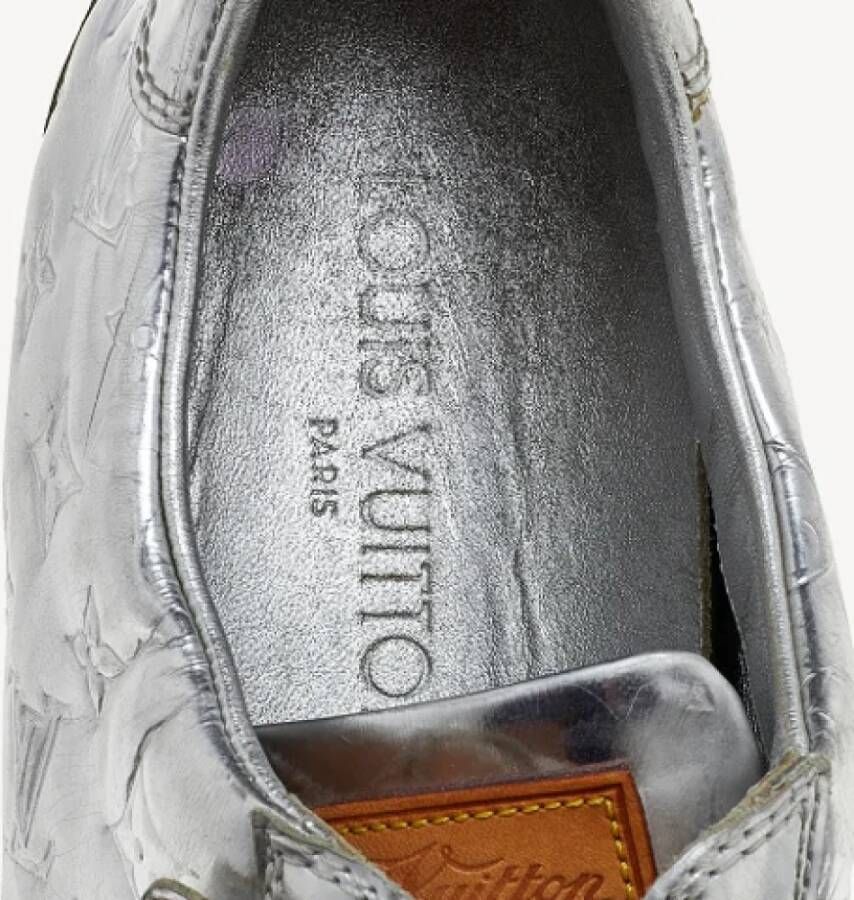 Louis Vuitton Vintage Pre-owned Leather sneakers Gray Dames