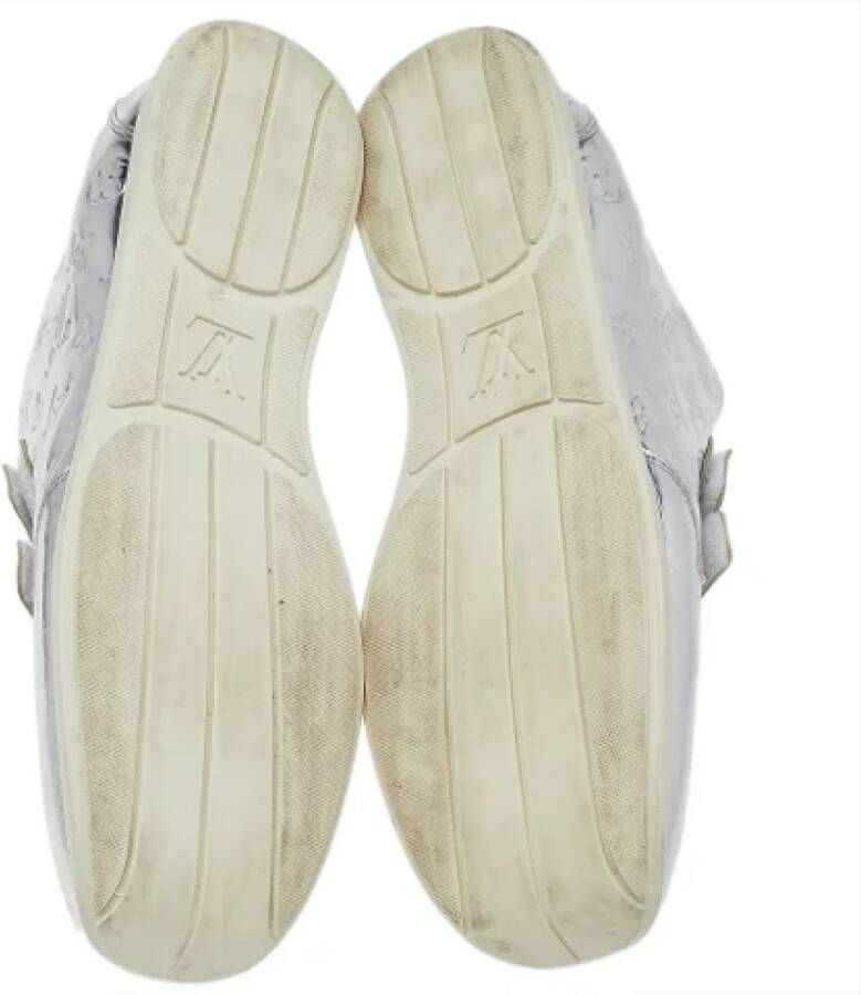 Louis Vuitton Vintage Pre-owned Leather sneakers Gray Dames