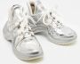 Louis Vuitton Vintage Pre-owned Leather sneakers Gray Dames - Thumbnail 4