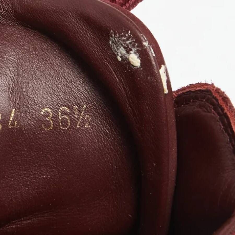 Louis Vuitton Vintage Pre-owned Leather sneakers Red Dames