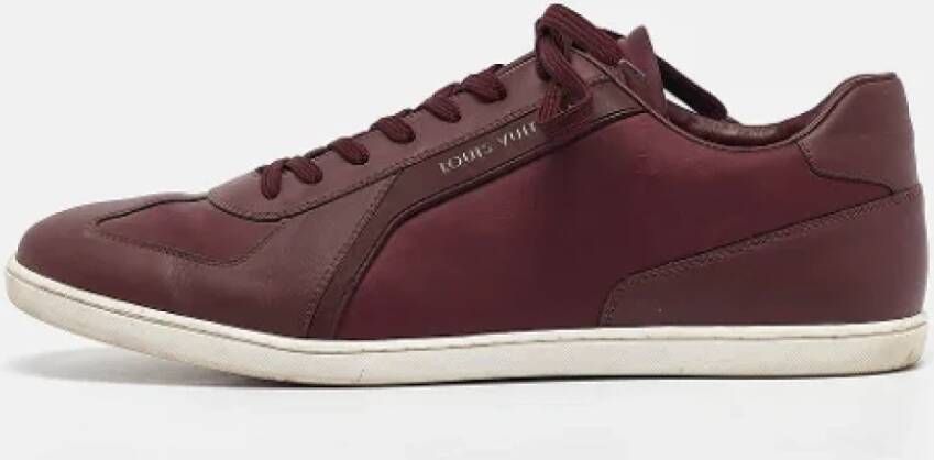 Louis Vuitton Vintage Pre-owned Leather sneakers Red Heren