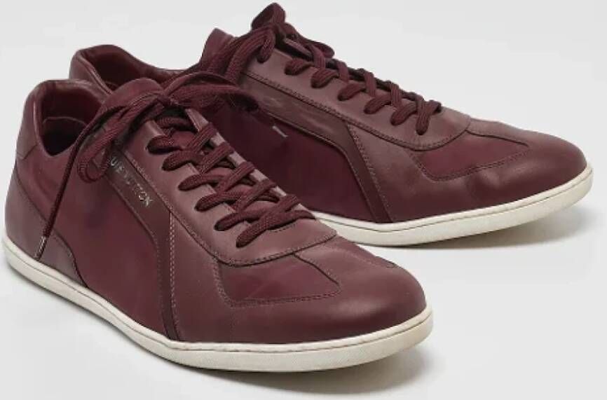 Louis Vuitton Vintage Pre-owned Leather sneakers Red Heren