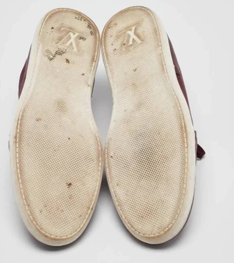 Louis Vuitton Vintage Pre-owned Leather sneakers Red Heren