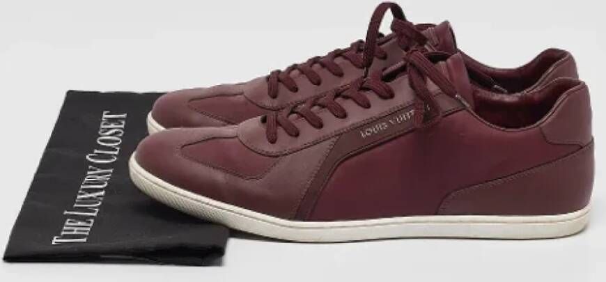 Louis Vuitton Vintage Pre-owned Leather sneakers Red Heren