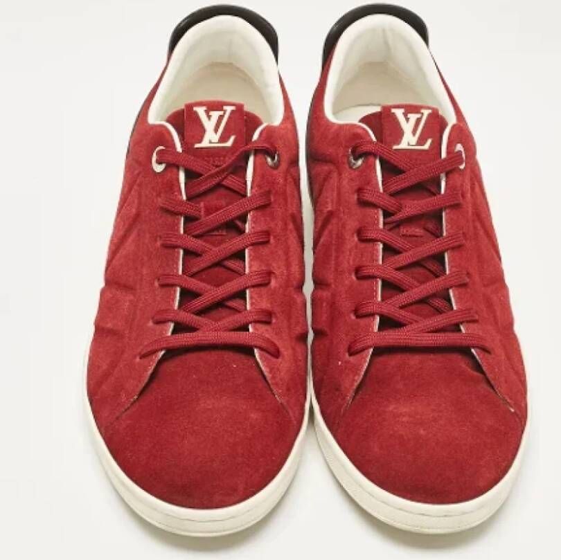 Louis Vuitton Vintage Pre-owned Leather sneakers Red Heren