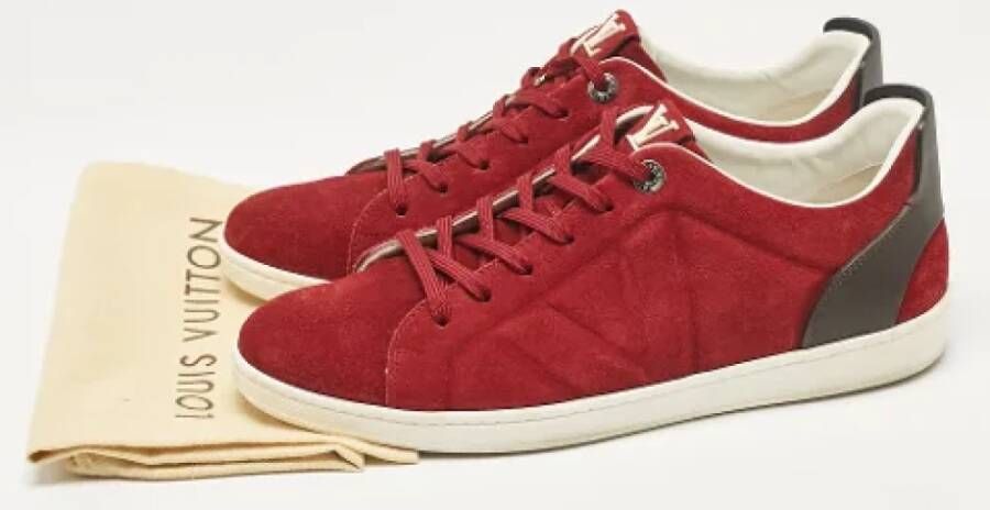 Louis Vuitton Vintage Pre-owned Leather sneakers Red Heren